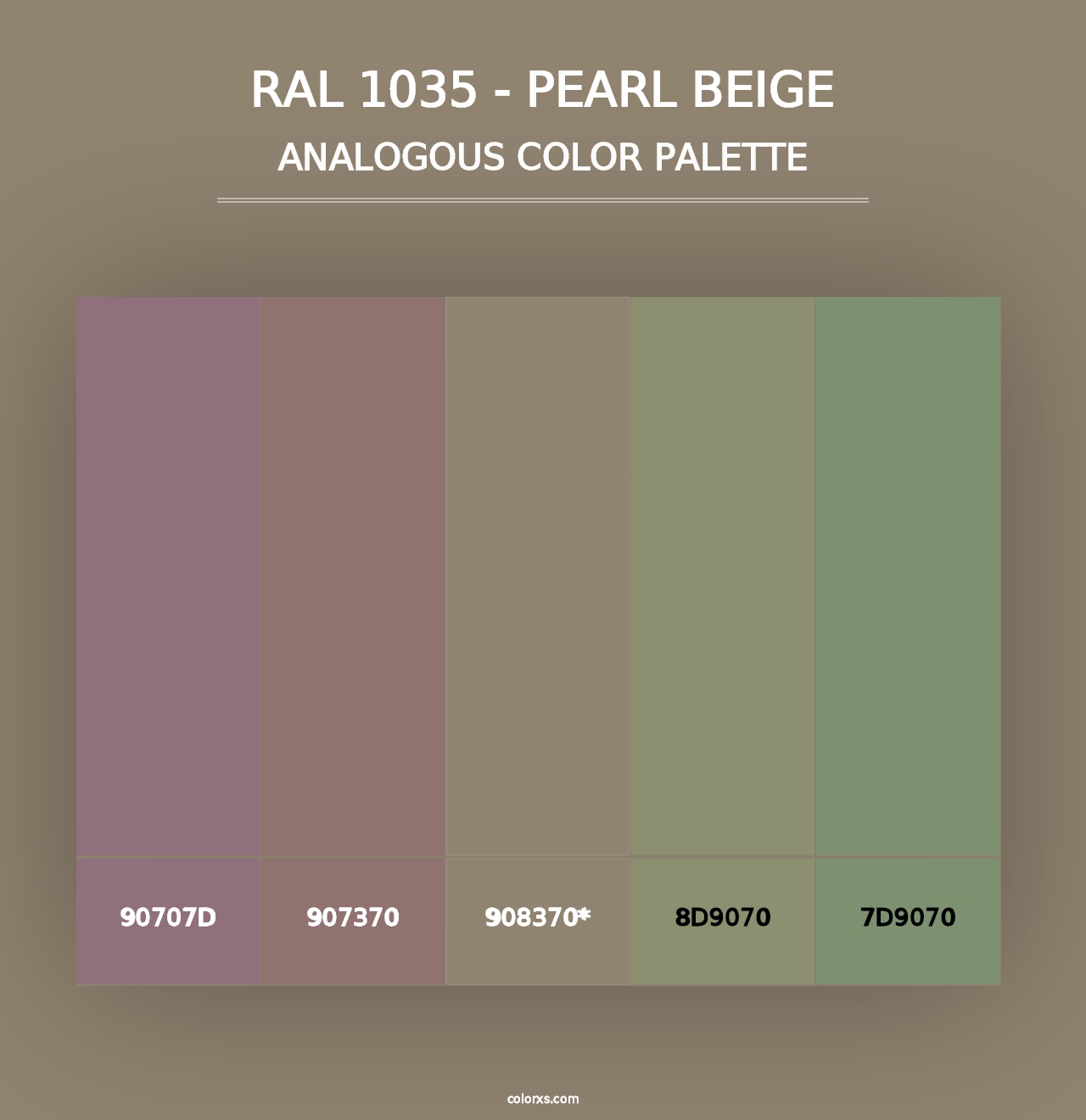 RAL 1035 - Pearl Beige - Analogous Color Palette