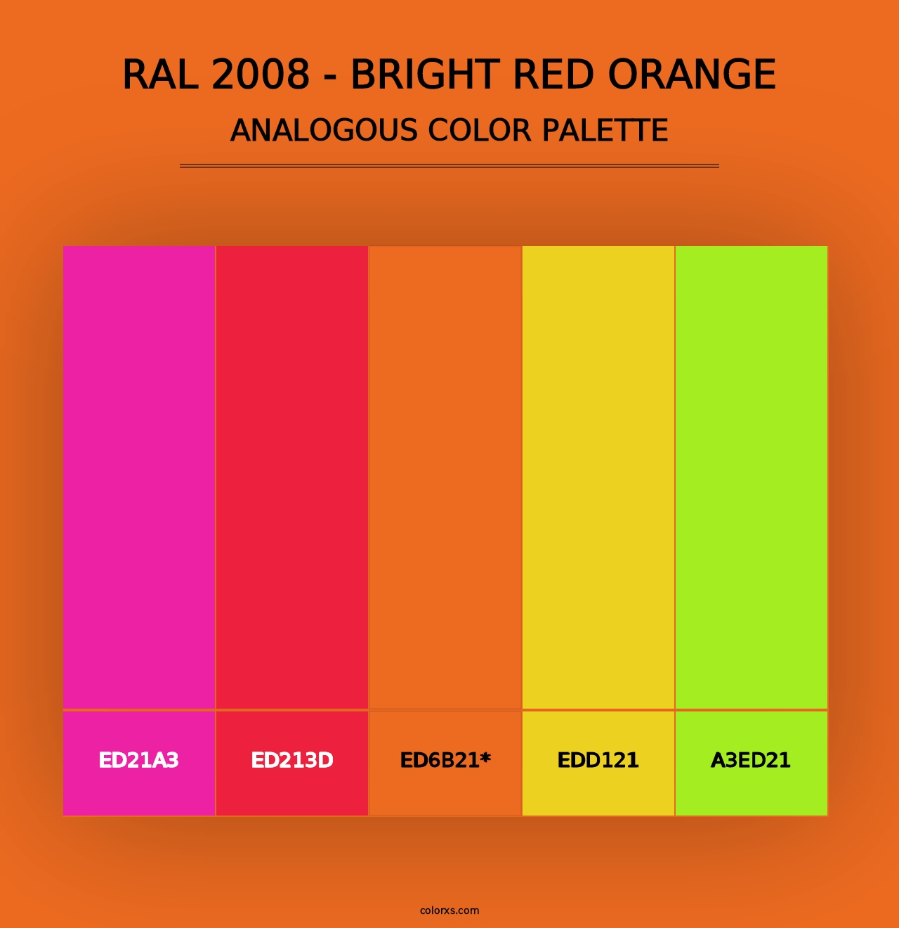 RAL 2008 - Bright Red Orange - Analogous Color Palette