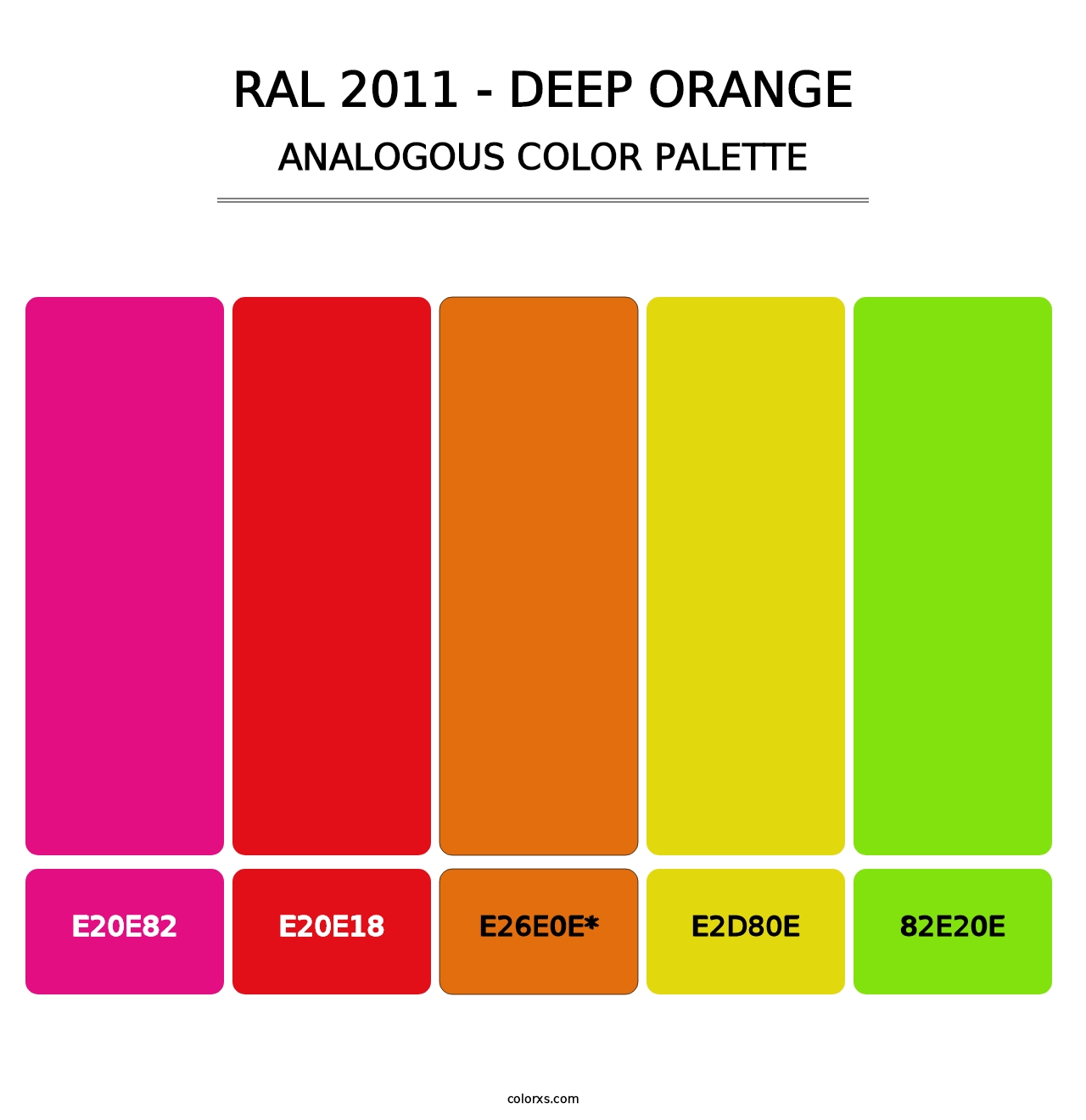 RAL 2011 - Deep Orange - Analogous Color Palette