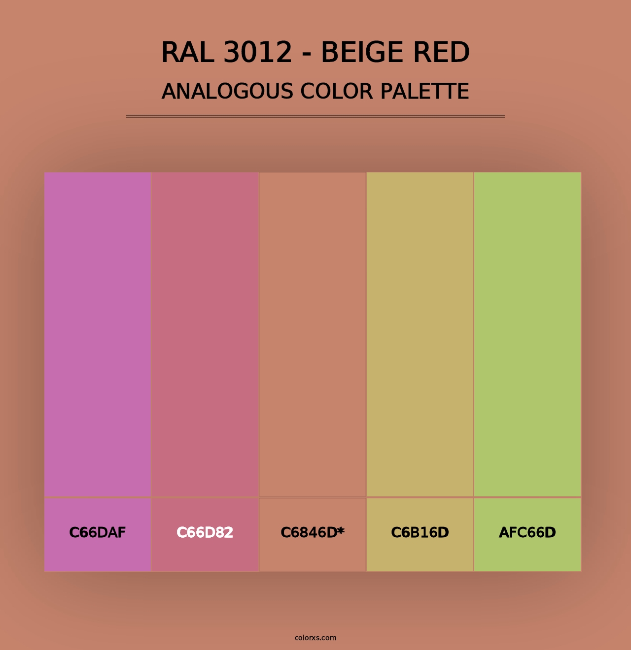 RAL 3012 - Beige Red - Analogous Color Palette