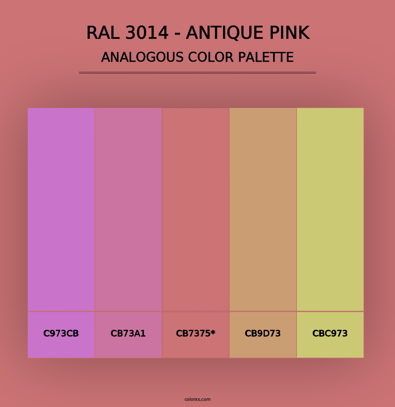 RAL 3014 - Antique Pink - Analogous Color Palette