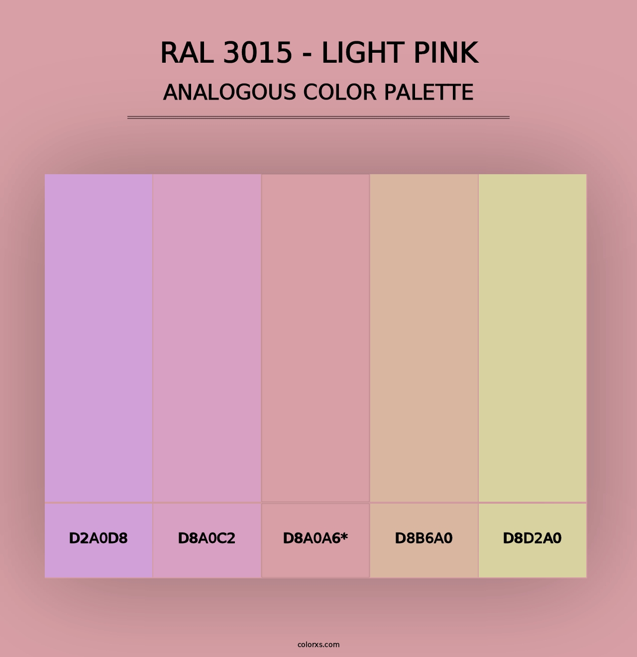 RAL 3015 - Light Pink - Analogous Color Palette