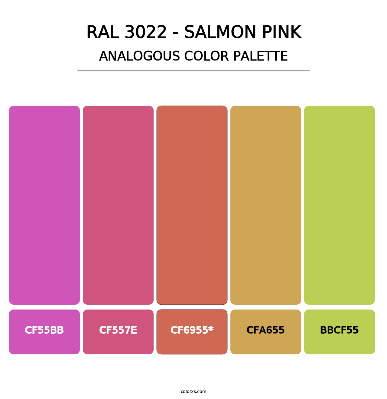 RAL 3022 - Salmon Pink - Analogous Color Palette