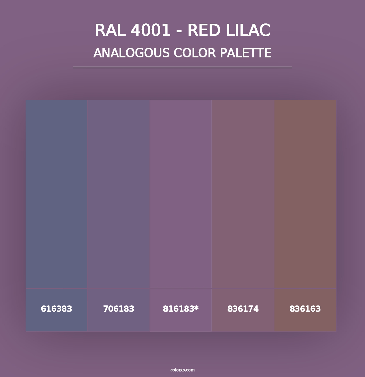 RAL 4001 - Red Lilac - Analogous Color Palette