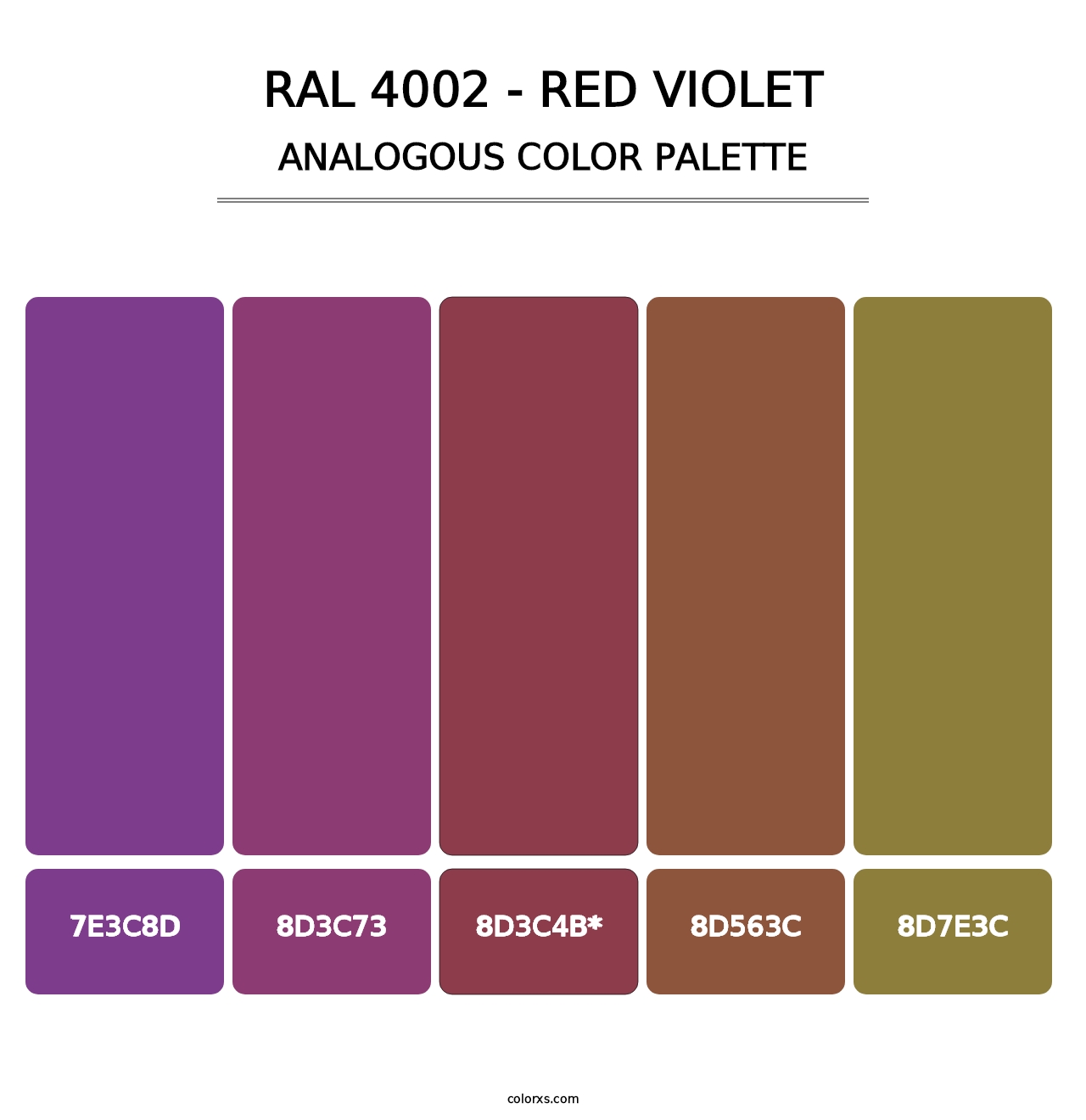 RAL 4002 - Red Violet - Analogous Color Palette