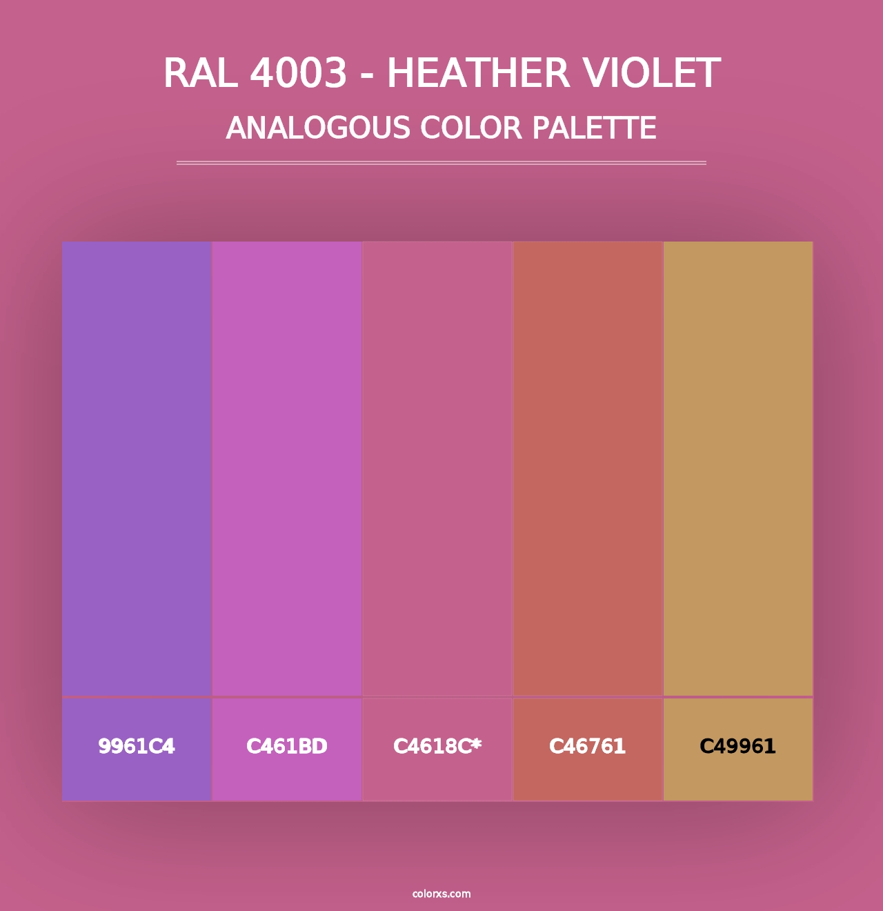 RAL 4003 - Heather Violet - Analogous Color Palette