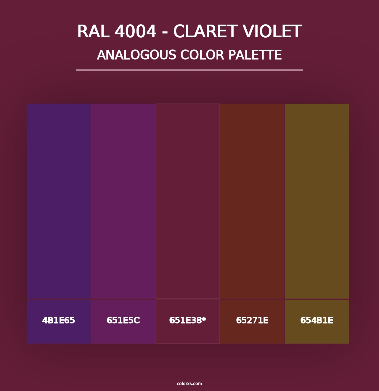 RAL 4004 - Claret Violet - Analogous Color Palette