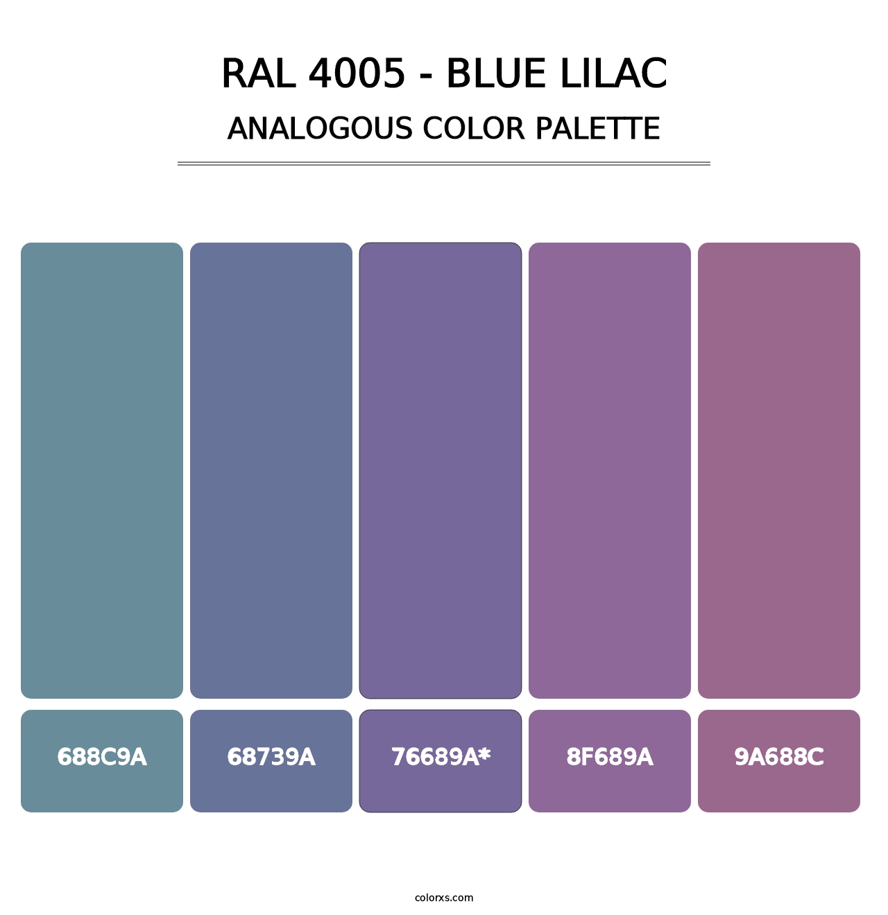 RAL 4005 - Blue Lilac - Analogous Color Palette