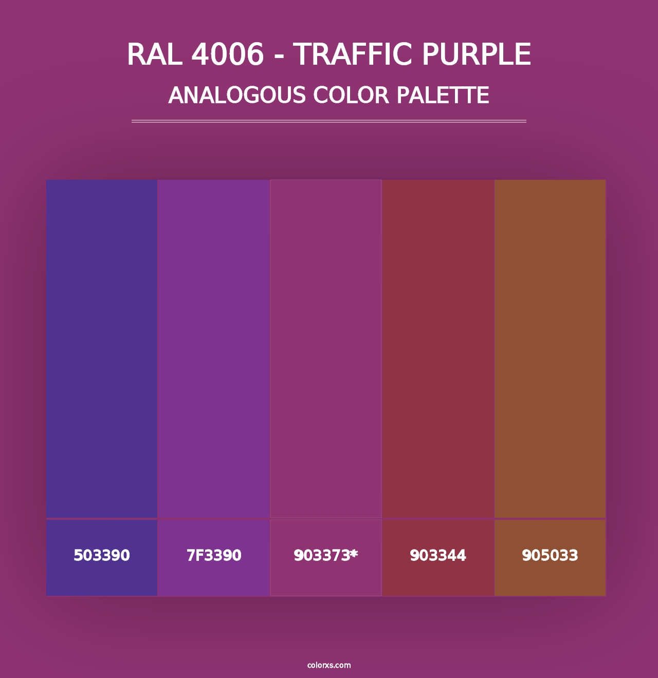 RAL 4006 - Traffic Purple - Analogous Color Palette