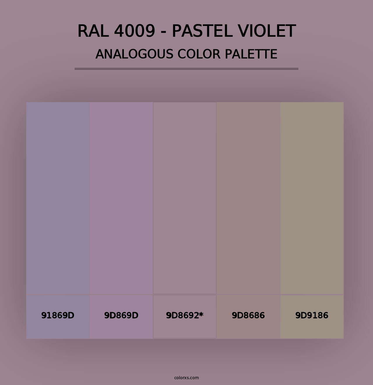 RAL 4009 - Pastel Violet - Analogous Color Palette