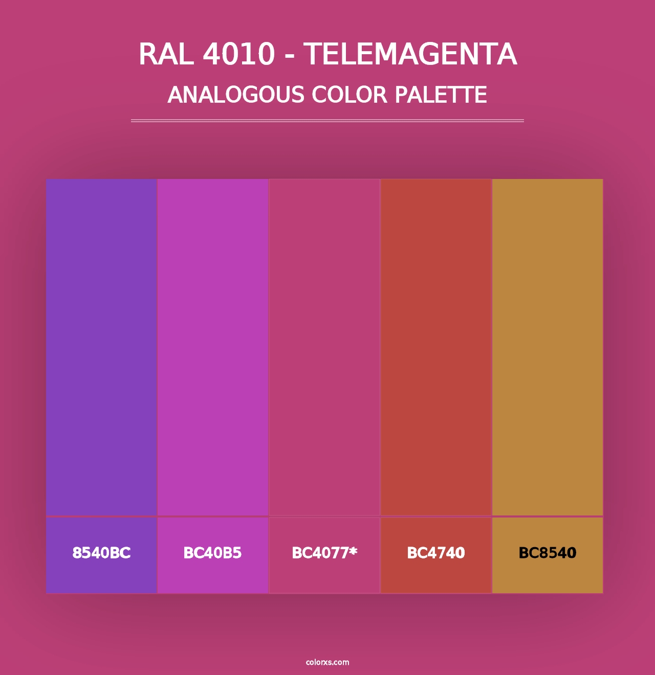 RAL 4010 - Telemagenta - Analogous Color Palette