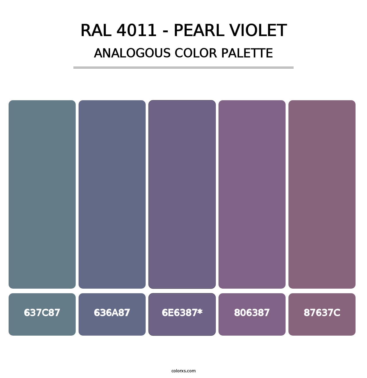 RAL 4011 - Pearl Violet - Analogous Color Palette