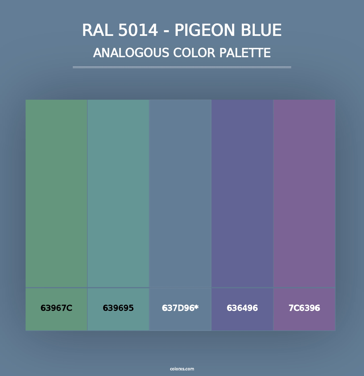 RAL 5014 - Pigeon Blue - Analogous Color Palette