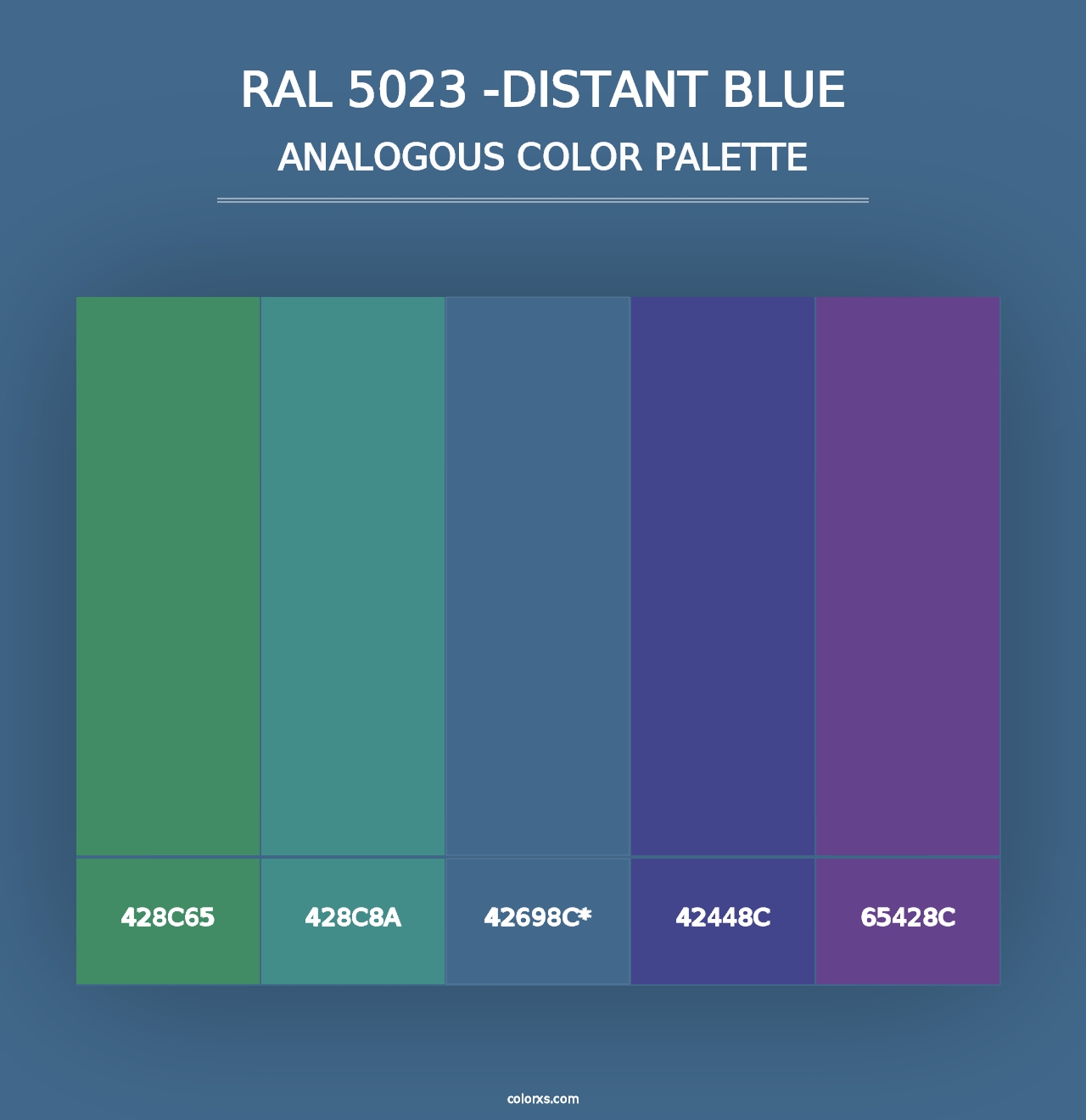 RAL 5023 -Distant Blue - Analogous Color Palette