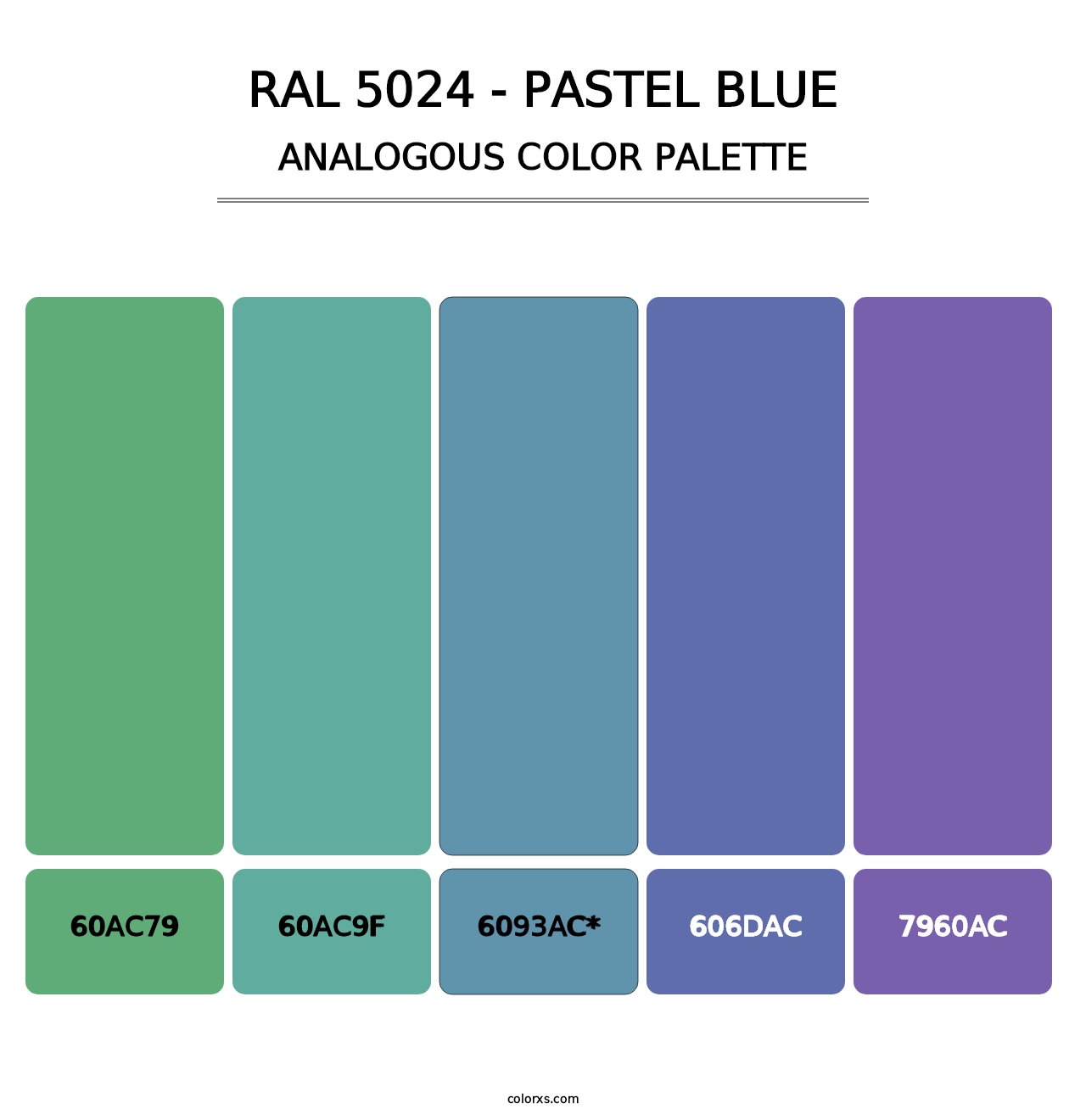 RAL 5024 - Pastel Blue - Analogous Color Palette