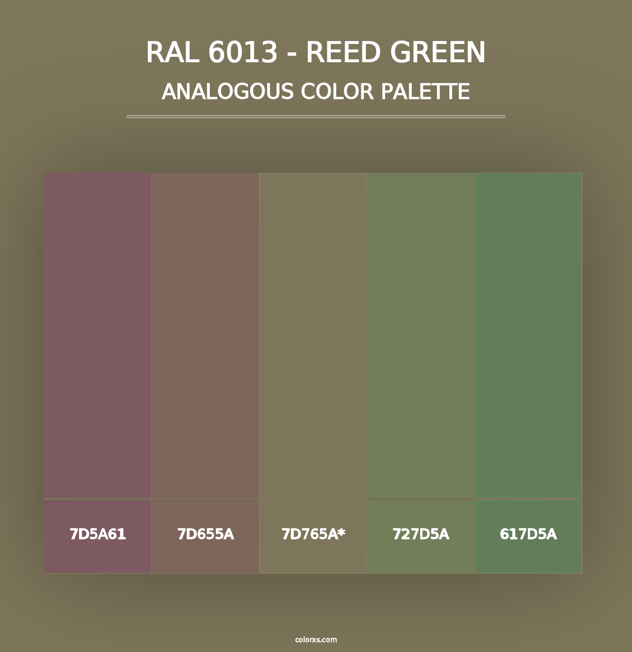 RAL 6013 - Reed Green - Analogous Color Palette