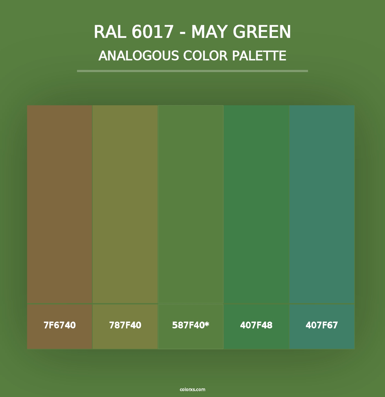 RAL 6017 - May Green - Analogous Color Palette