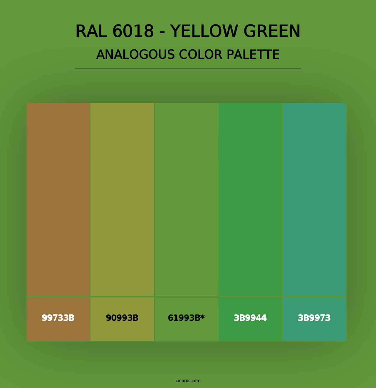 RAL 6018 - Yellow Green - Analogous Color Palette