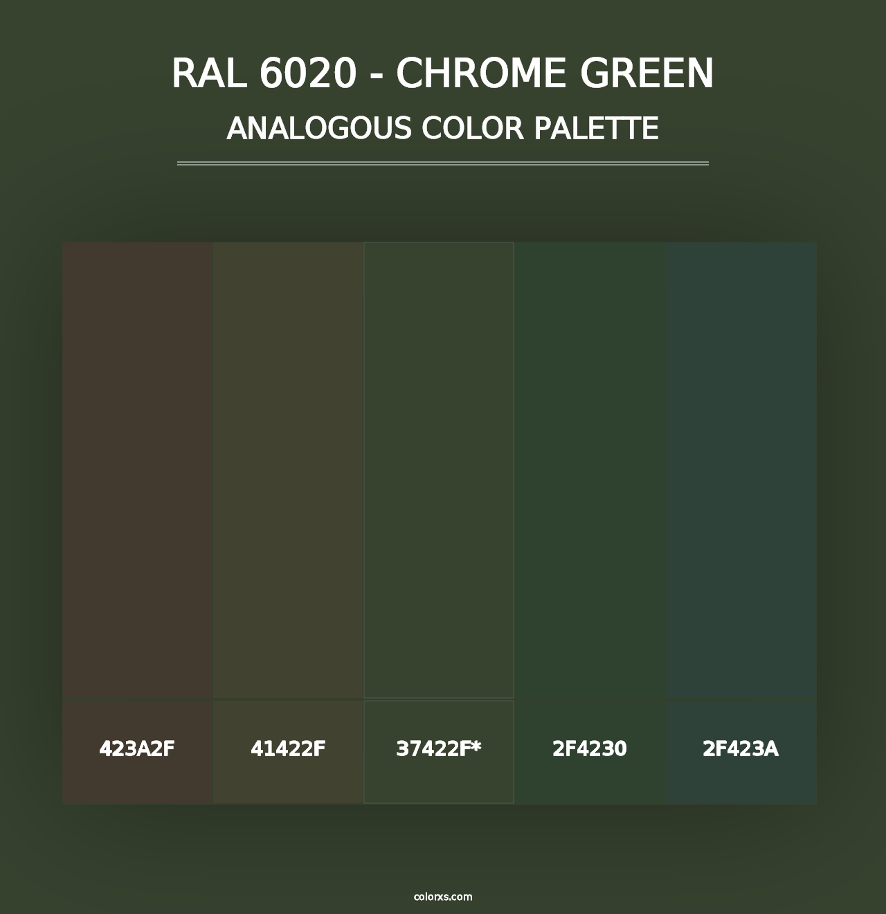 RAL 6020 - Chrome Green - Analogous Color Palette