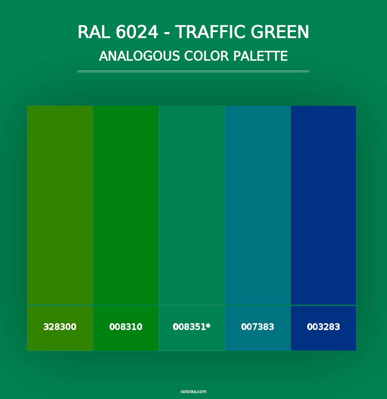 RAL 6024 - Traffic Green - Analogous Color Palette