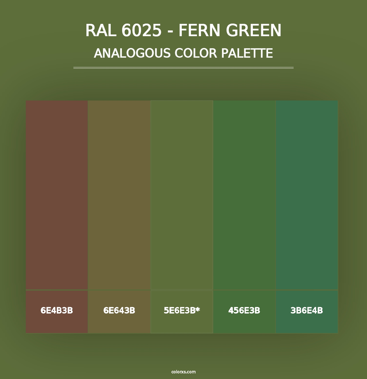 RAL 6025 - Fern Green - Analogous Color Palette