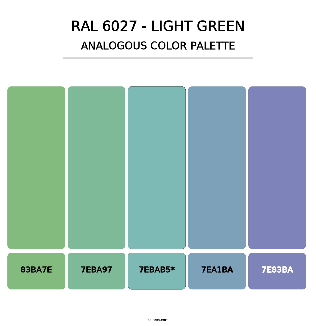 RAL 6027 - Light Green - Analogous Color Palette