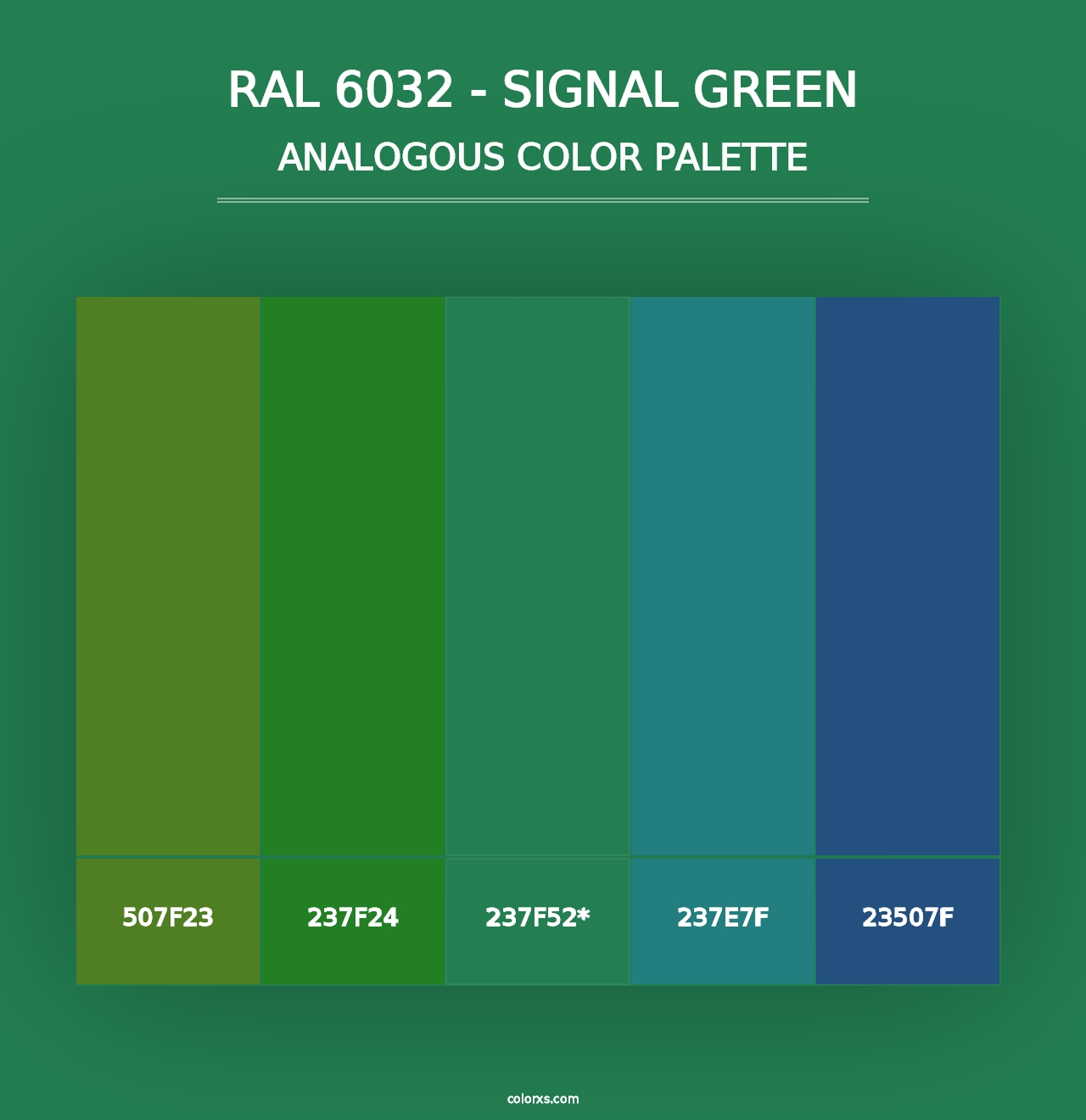 RAL 6032 - Signal Green - Analogous Color Palette