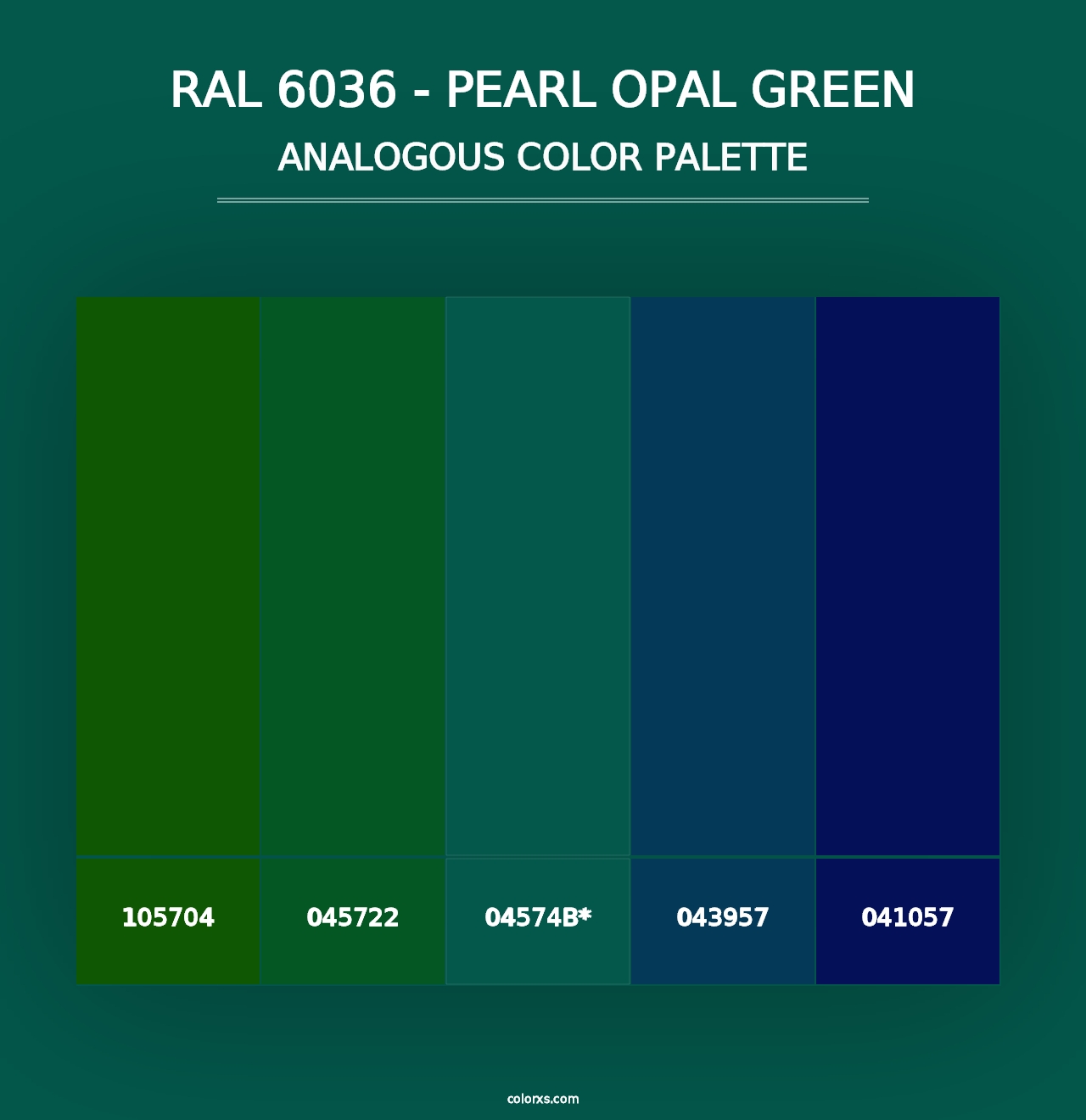 RAL 6036 - Pearl Opal Green - Analogous Color Palette