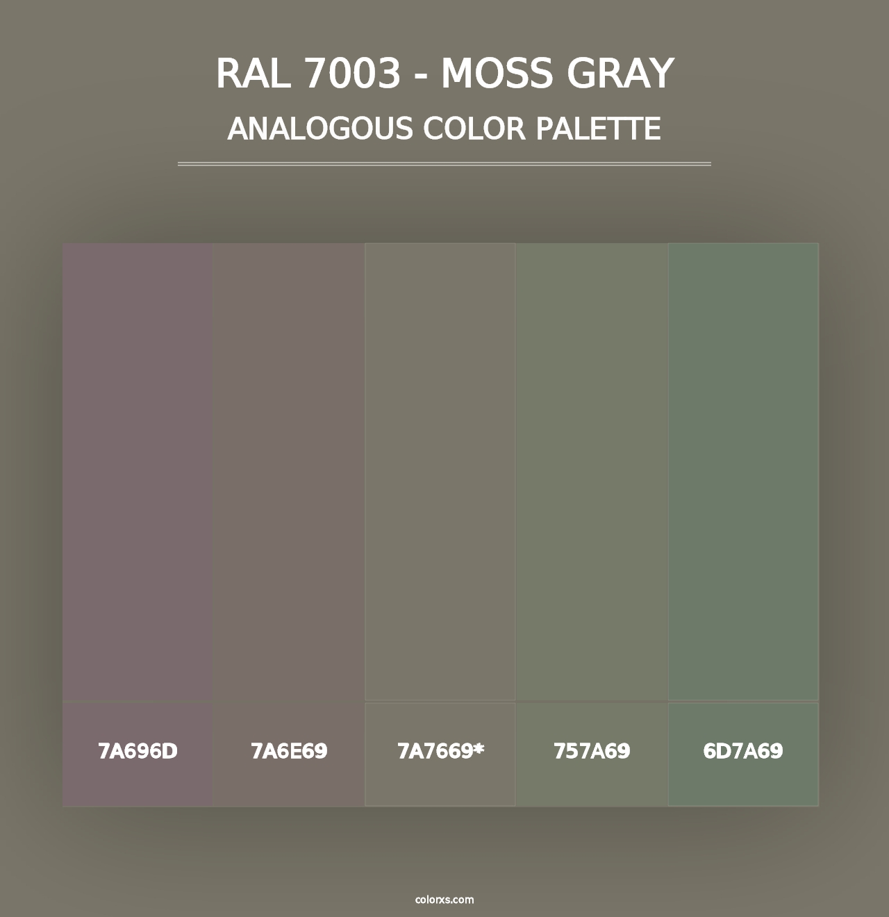 RAL 7003 - Moss Gray - Analogous Color Palette