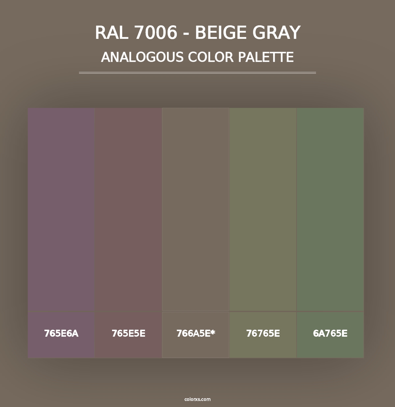 RAL 7006 - Beige Gray - Analogous Color Palette