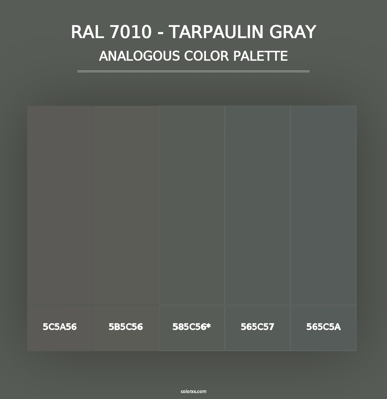 RAL 7010 - Tarpaulin Gray - Analogous Color Palette