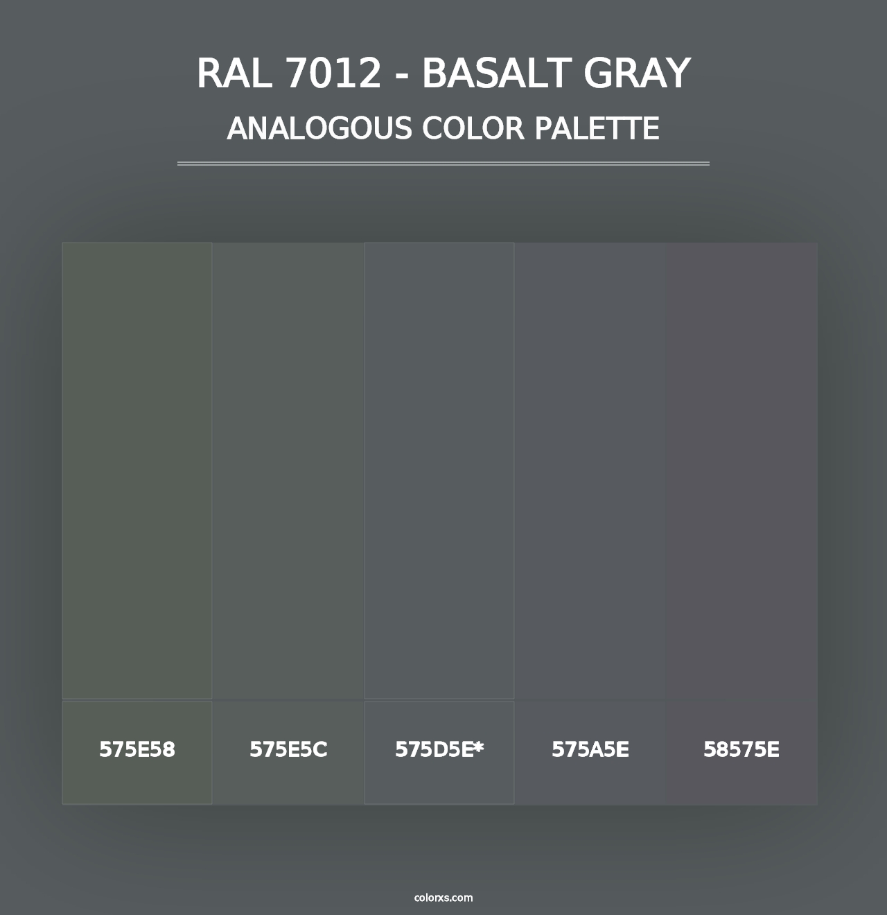 RAL 7012 - Basalt Gray - Analogous Color Palette