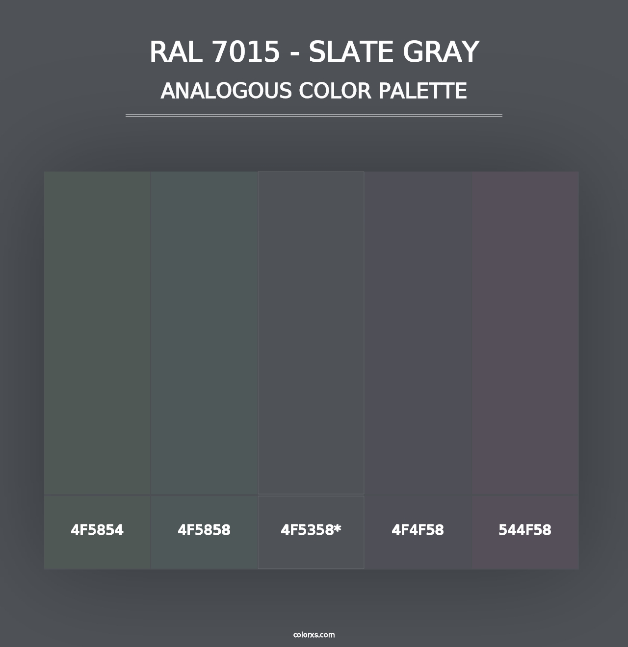 RAL 7015 - Slate Gray - Analogous Color Palette