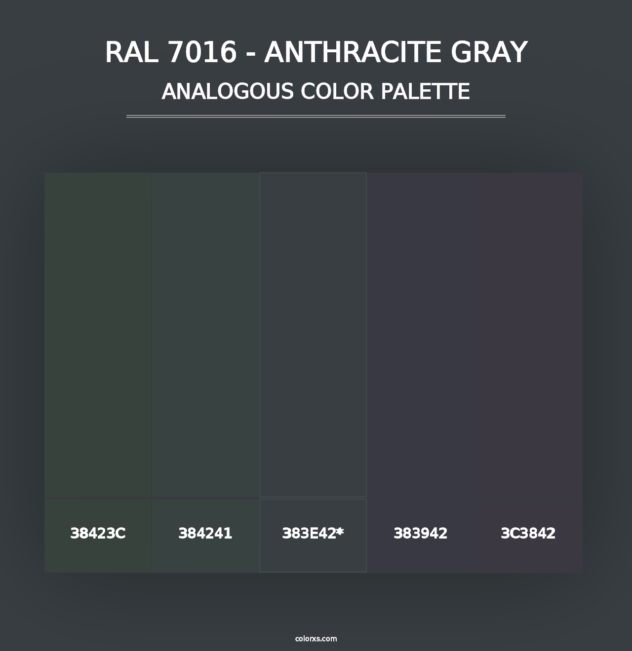 RAL 7016 - Anthracite Gray - Analogous Color Palette