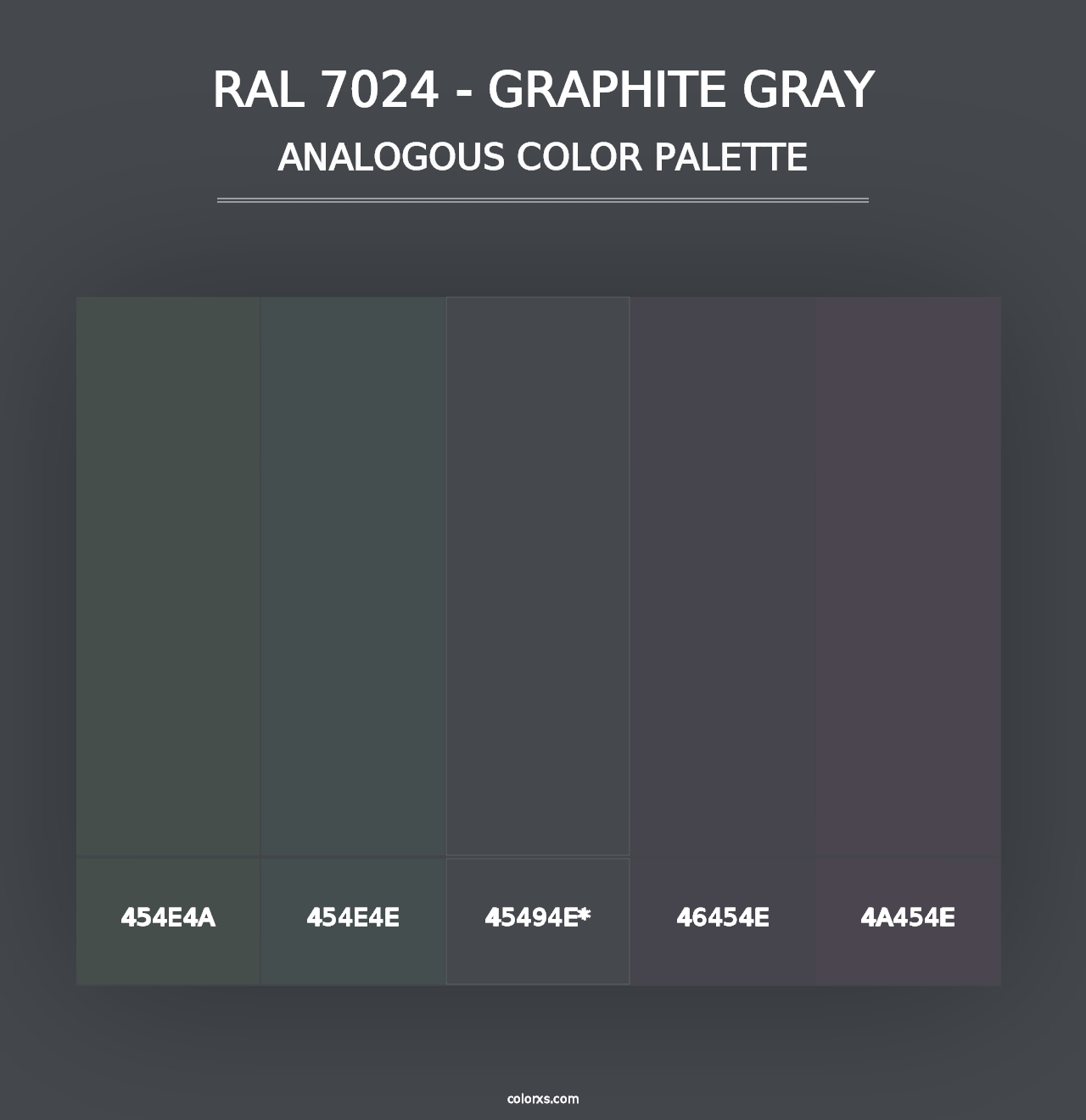 RAL 7024 - Graphite Gray - Analogous Color Palette