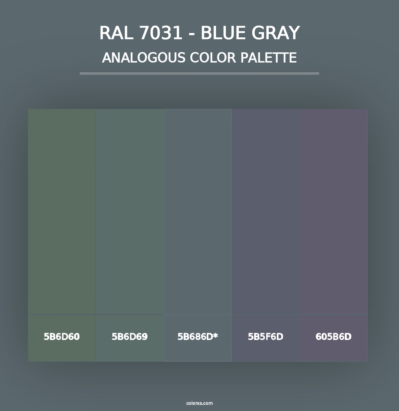 RAL 7031 - Blue Gray - Analogous Color Palette