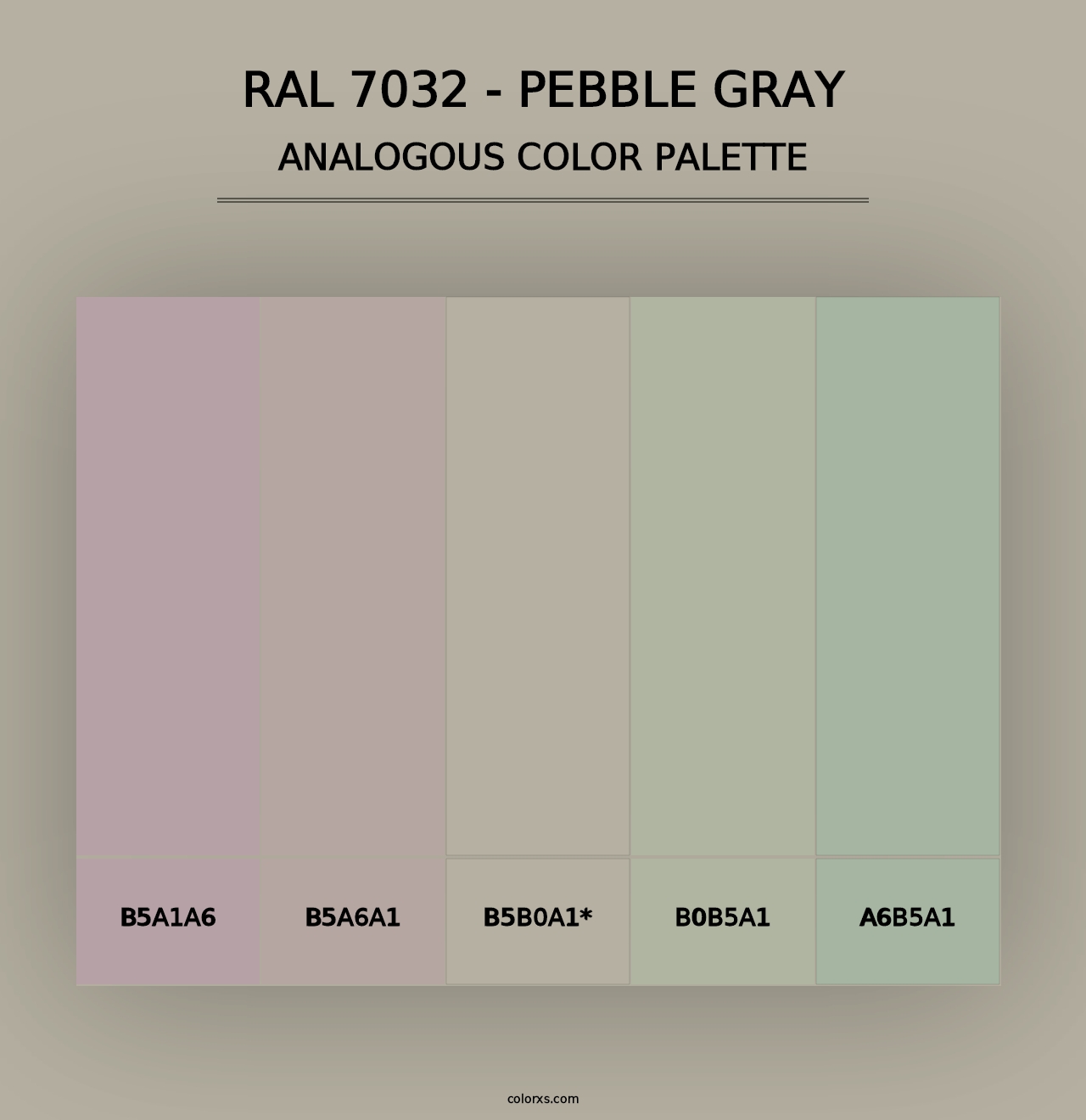 RAL 7032 - Pebble Gray - Analogous Color Palette