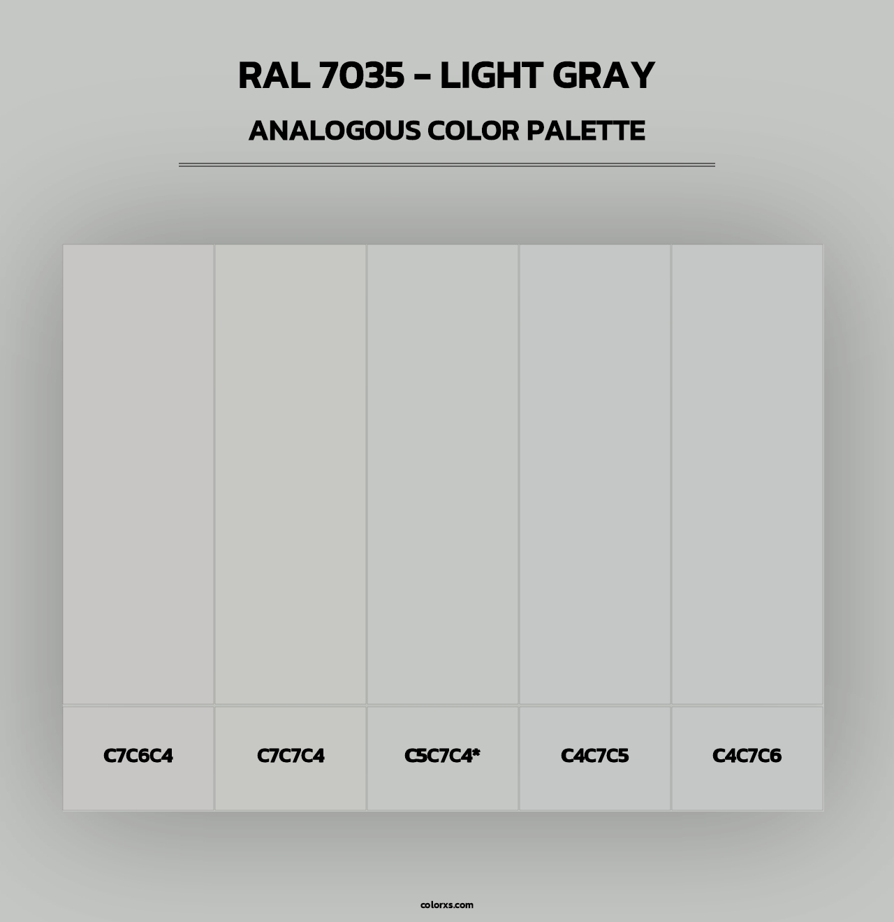 RAL 7035 - Light Gray - Analogous Color Palette