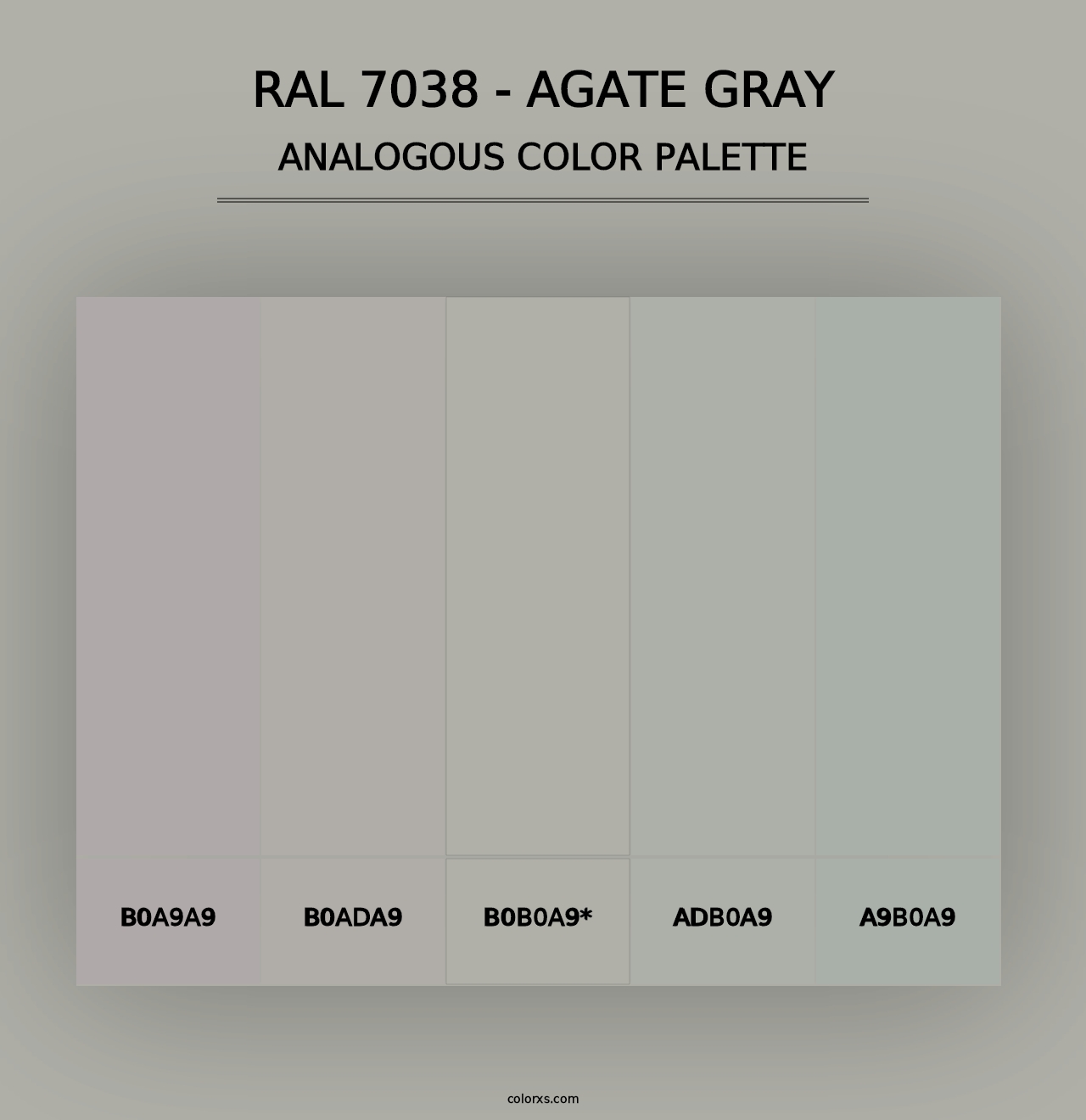 RAL 7038 - Agate Gray - Analogous Color Palette