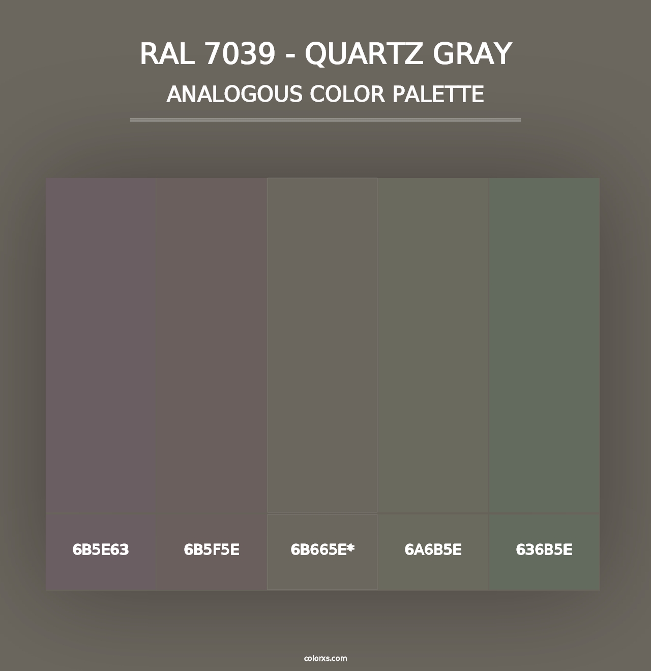 RAL 7039 - Quartz Gray - Analogous Color Palette