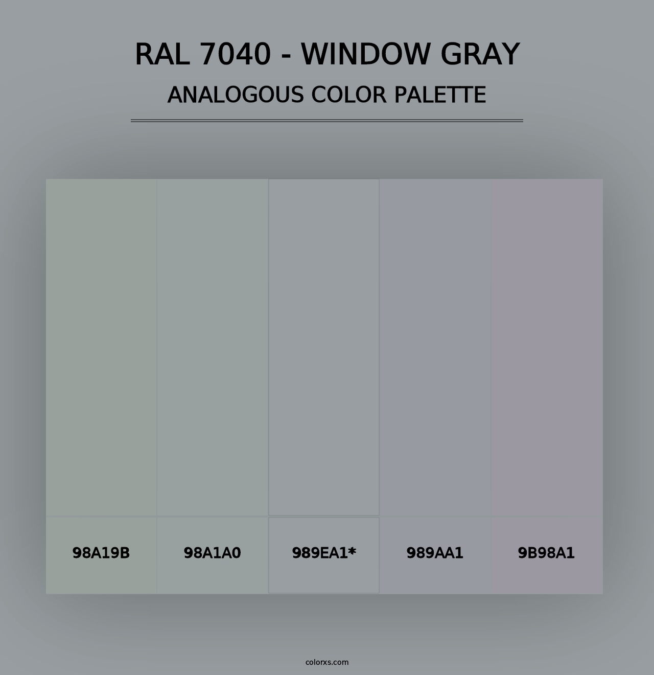 RAL 7040 - Window Gray - Analogous Color Palette