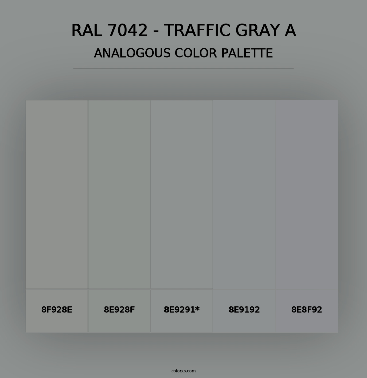 RAL 7042 - Traffic Gray A - Analogous Color Palette