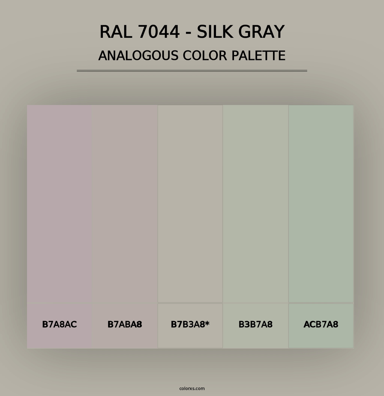 RAL 7044 - Silk Gray - Analogous Color Palette