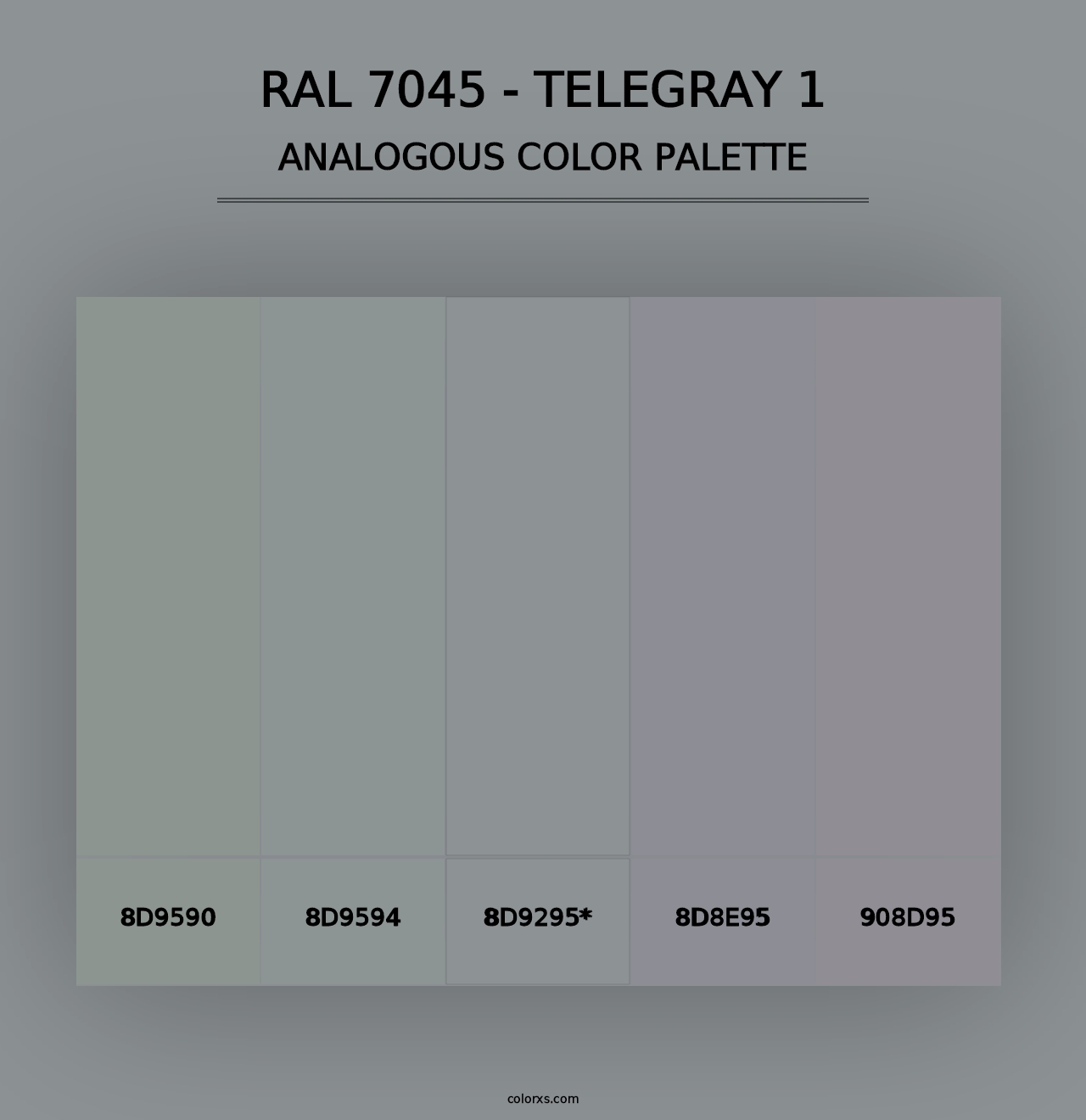 RAL 7045 - Telegray 1 - Analogous Color Palette