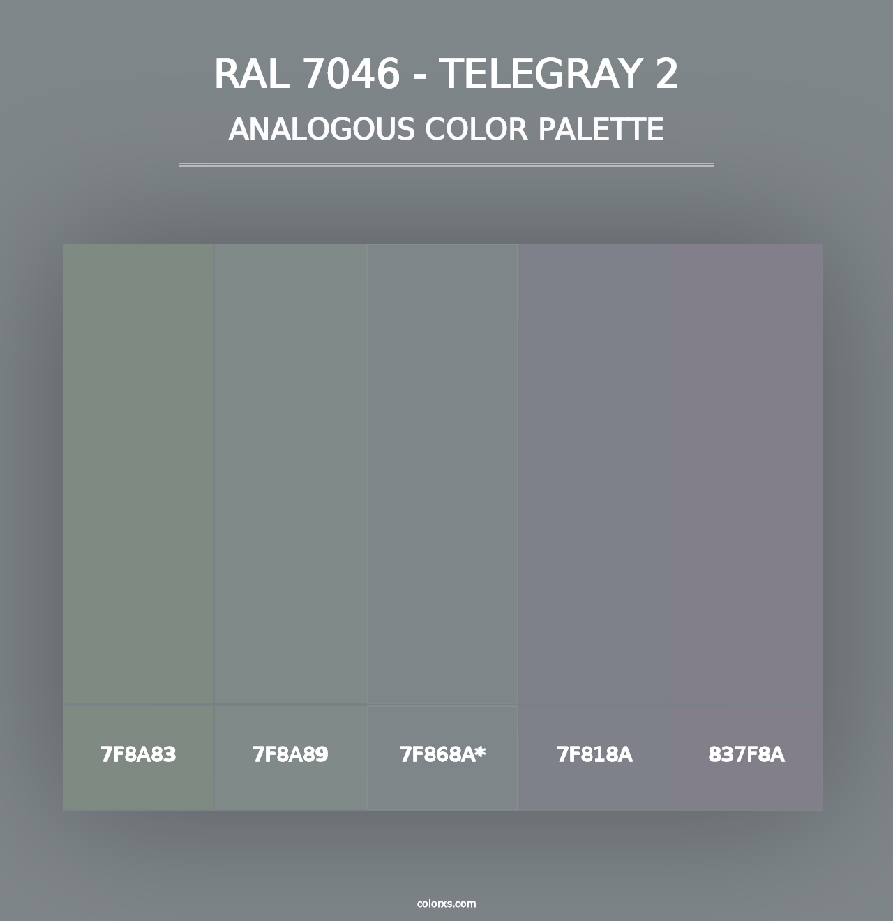 RAL 7046 - Telegray 2 - Analogous Color Palette