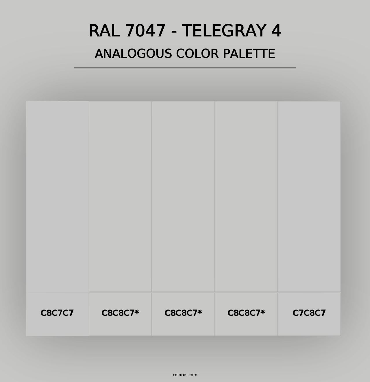 RAL 7047 - Telegray 4 - Analogous Color Palette