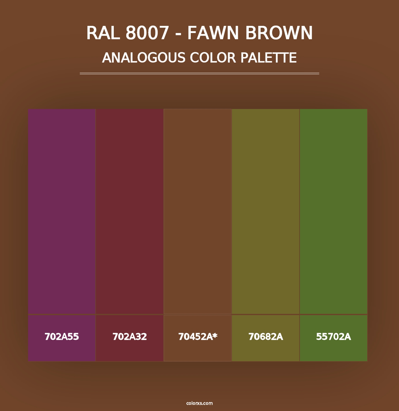 RAL 8007 - Fawn Brown - Analogous Color Palette