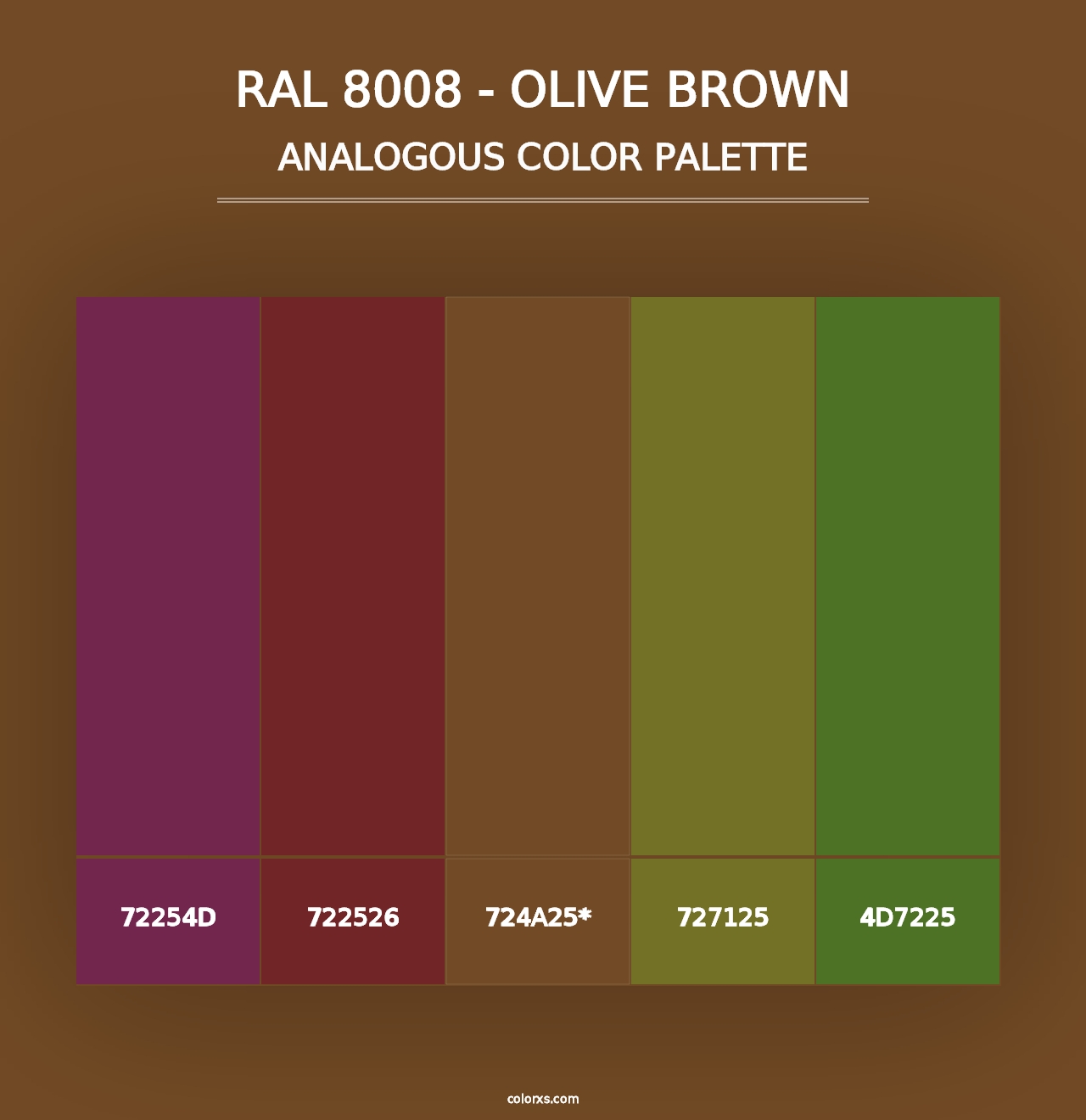 RAL 8008 - Olive Brown - Analogous Color Palette