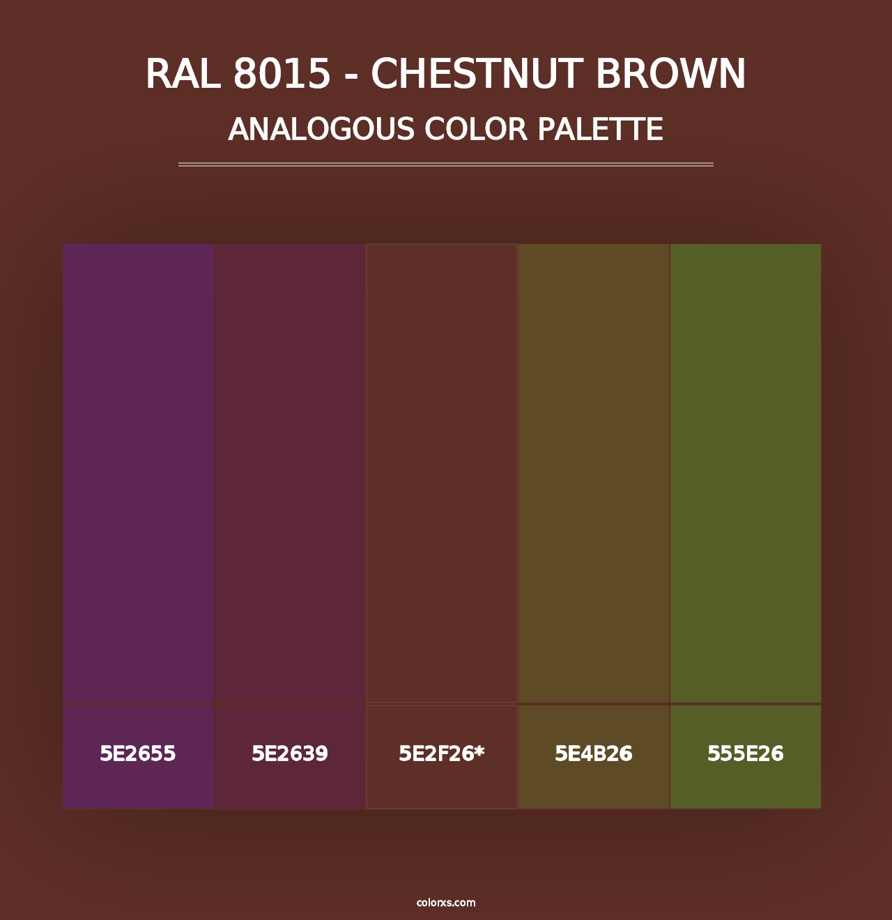 RAL 8015 - Chestnut Brown - Analogous Color Palette