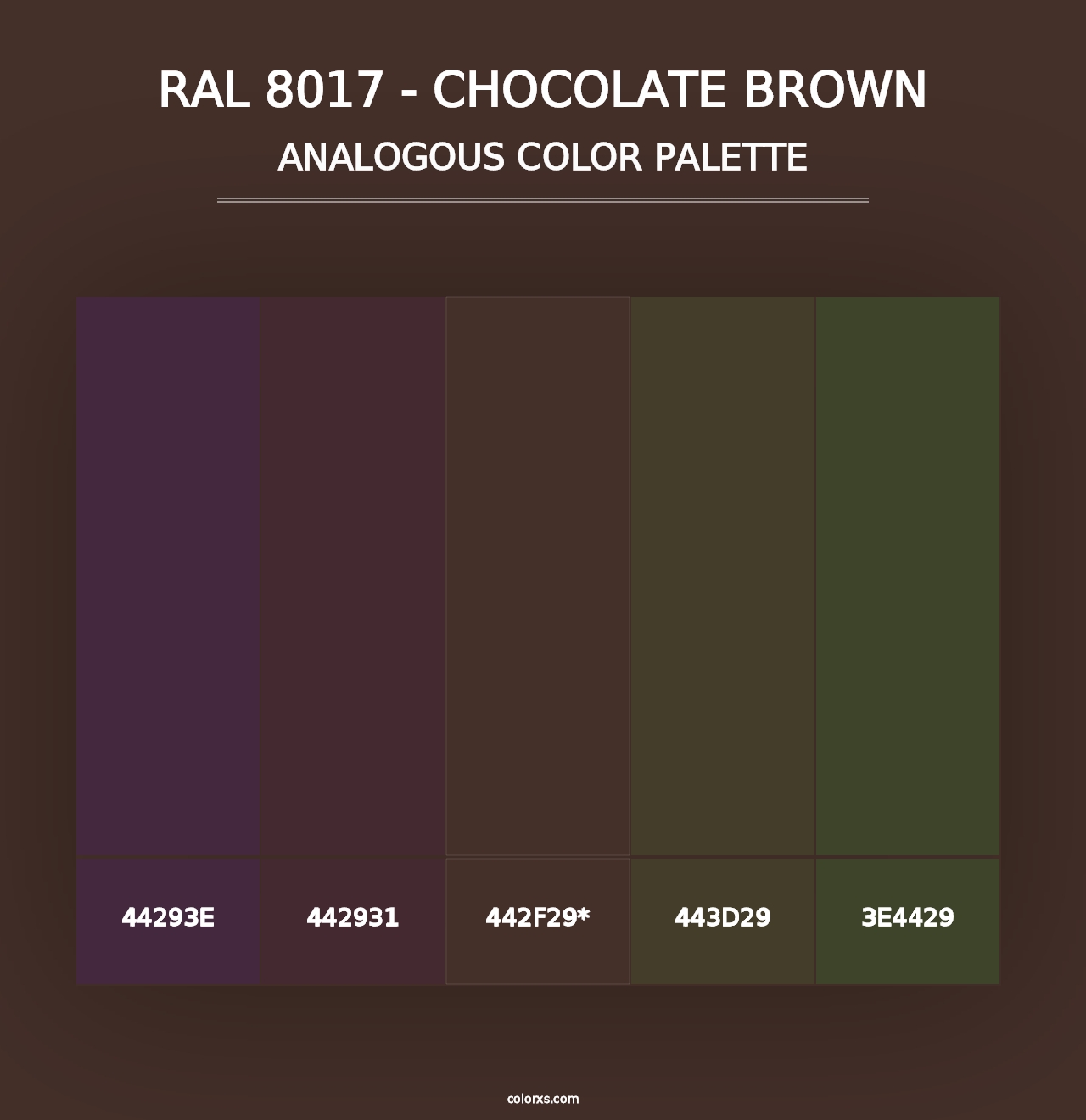 RAL 8017 - Chocolate Brown - Analogous Color Palette